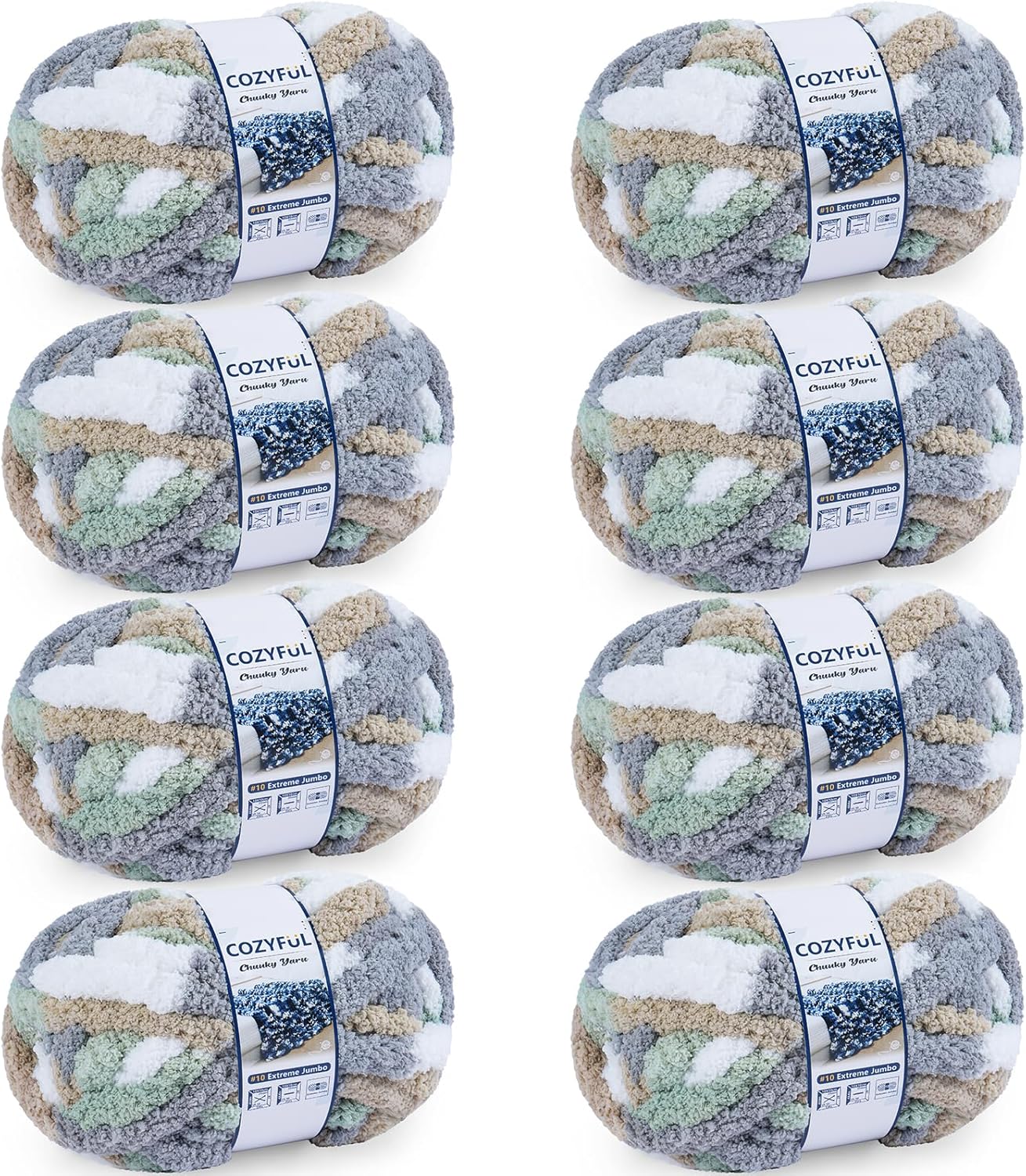 Chunky Chenille Blanket Yarn — Jumbo Weight for Hand Knitting