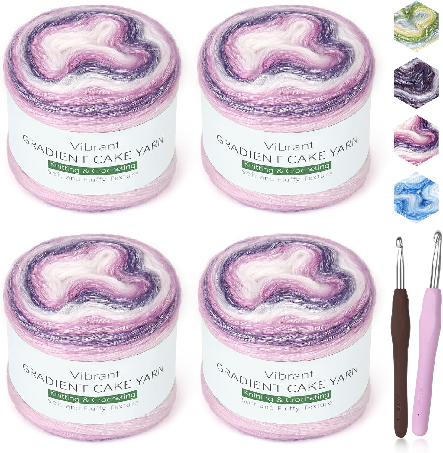 Gradient Cake Yarn DK — 100 g, 60% Cotton, Multicolour