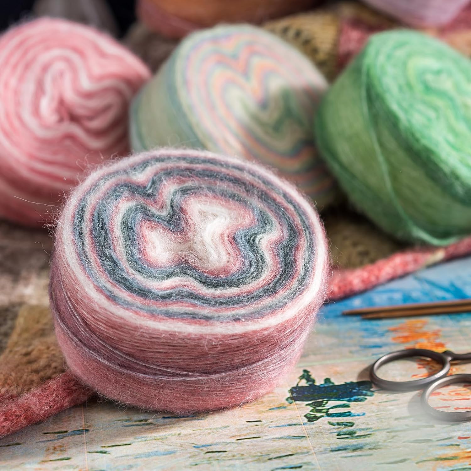 Worsted Gradient Yarn — 4 Pack, 100 g Each, Riverbank